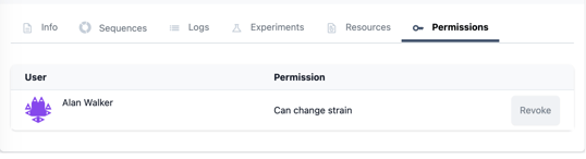 Strains and Cells permissions
