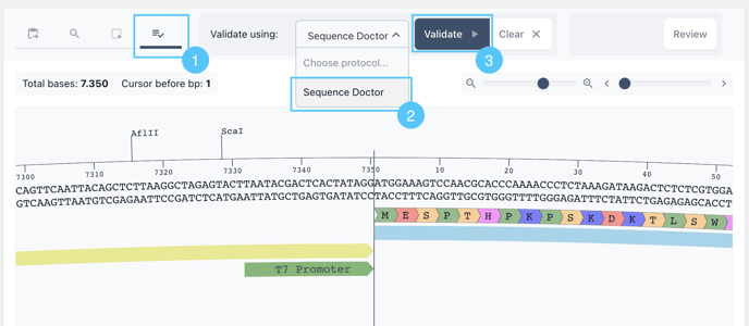 validate sequence steps